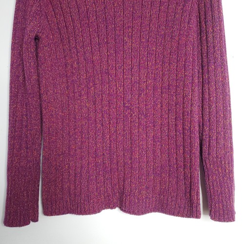 Chico's Turtleneck Knit Sweater Size 0 US 4 Purple Long Sleeve Preppy Casual - Picture 5 of 8