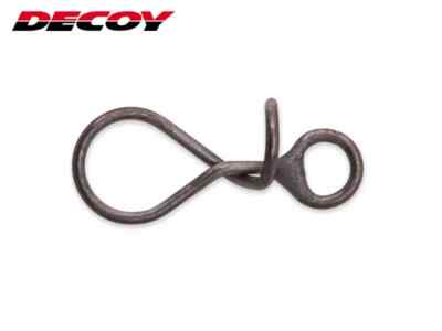 Decoy Spiral Snap Gr.0 1 2 Matt Black 6 Stück Schnellwechsel Snaps Wirbel Barsch