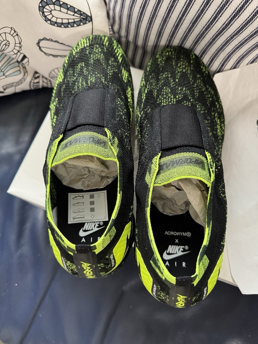 BRAND NEW NIKE X ACRONYM AIR VAPORMAX FLYKNIT MOC 2 - BLACK AND