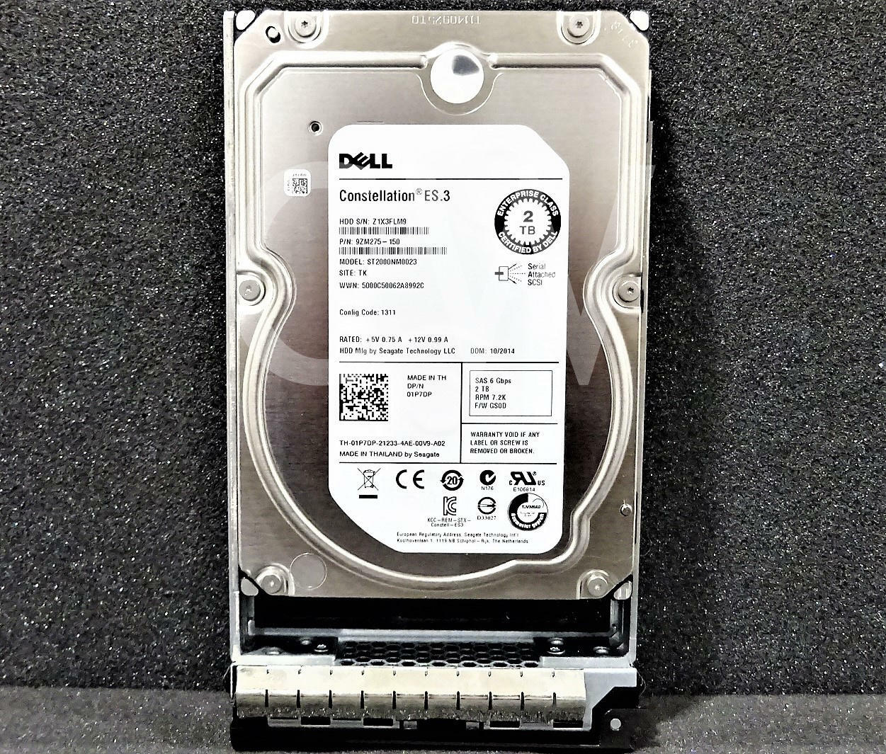 DELL 1P7DP - 2TB 7.2K LFF SAS 6G HDD ST2000NM0023