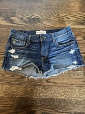 Abercrombie Kids Girls Midi Distressed Shorts 16 Jeans Denim Cutt Off