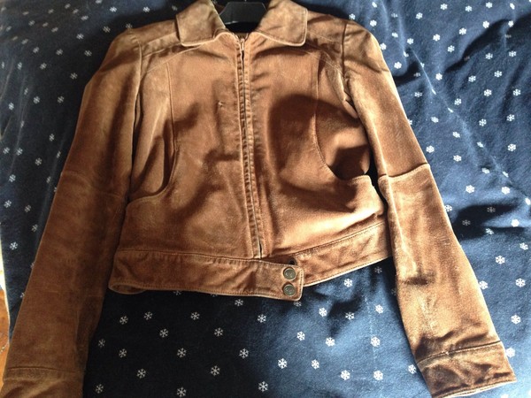 Cazadora De Cuero Talla S Con Etiqueta