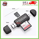 Micro USB OTG转USB 2.0适配器SD/Micro SD读卡器带标准USB公头