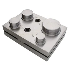 Round Disc Cutter Set with 4 Punches and Die. Tool for Cutting Accurate Circles