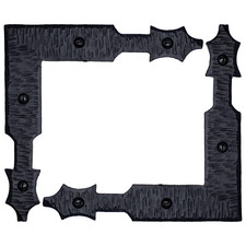 2 Pack 5.5" Decorative L Corner Bracket, Rustic Spear Right Angle Bracket, Iron