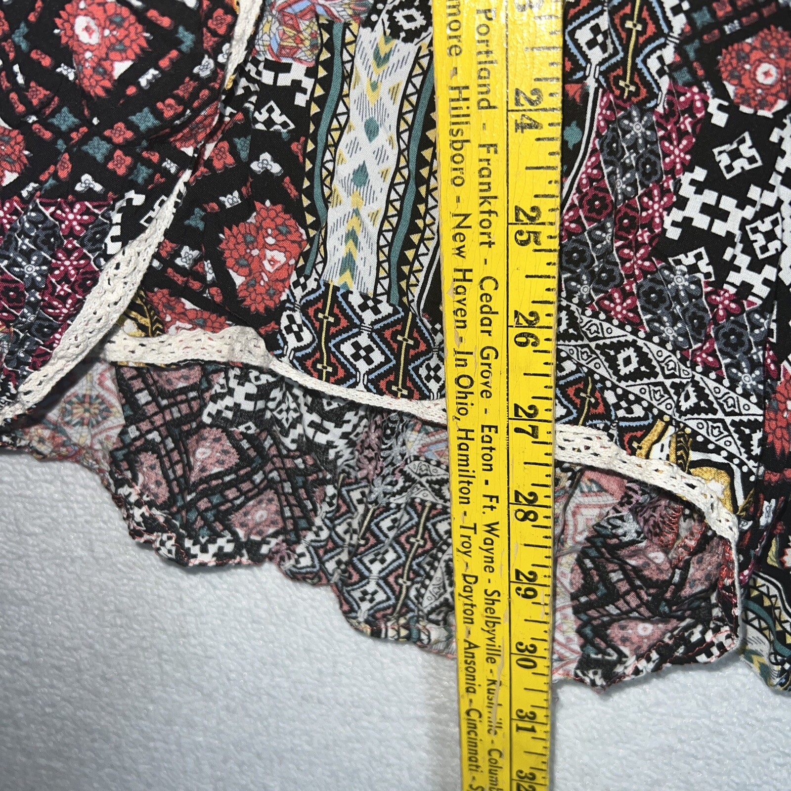 Hayden LA Patchwork Pattern Romper Womens Medium … - image 10