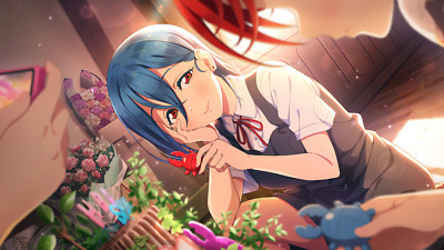Anime love live super star girls smiling flowers leaves Playmat Game Mat Desk