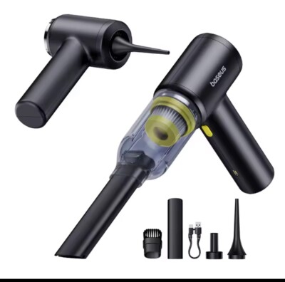 Baseus Cordless Car Vacuum & Air Blower   Powerful Portable Cleaner for Vehicles