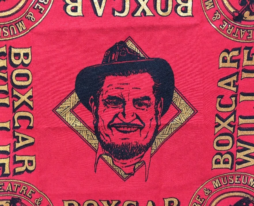 Pañuelo cuadrado de algodón rojo Boxcar Willie Theatre & Museum Brandson MO Foto 2 de 4