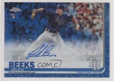 2019 Topps Chrome Rookie Blue Refractor 21/150 Jalen Beeks #RA-JBE Auto pr9