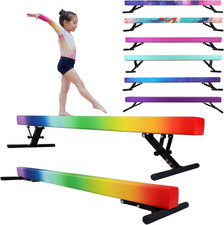 Adjustable Balance Beam for Kids, 8FT Gymnastics Beam with Anti-Slip Legs, High
