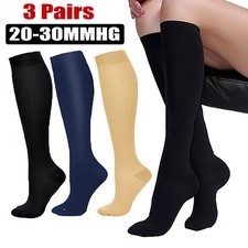  3 Pairs Compression Socks Stockings Graduated Support Men's Women's S/M-L/XL