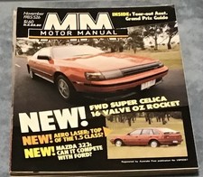 Motor Manual  mag Nov 1985.   Toyota Celica Alfa Romeo 90 75 Ford Laser