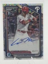 2024 Bowman Draft - Chrome Prospect Auto Carter Mathison Sparkle /71 Refractor