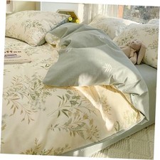 4pcs Duvet Cover Set- 100 Cotton Comfort Duvet Cover Set,Include Floral Queen