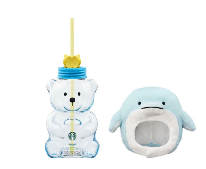 Starbucks SS Jeju Dolphin Bearista Glass Cold Cup 591ml | eBay