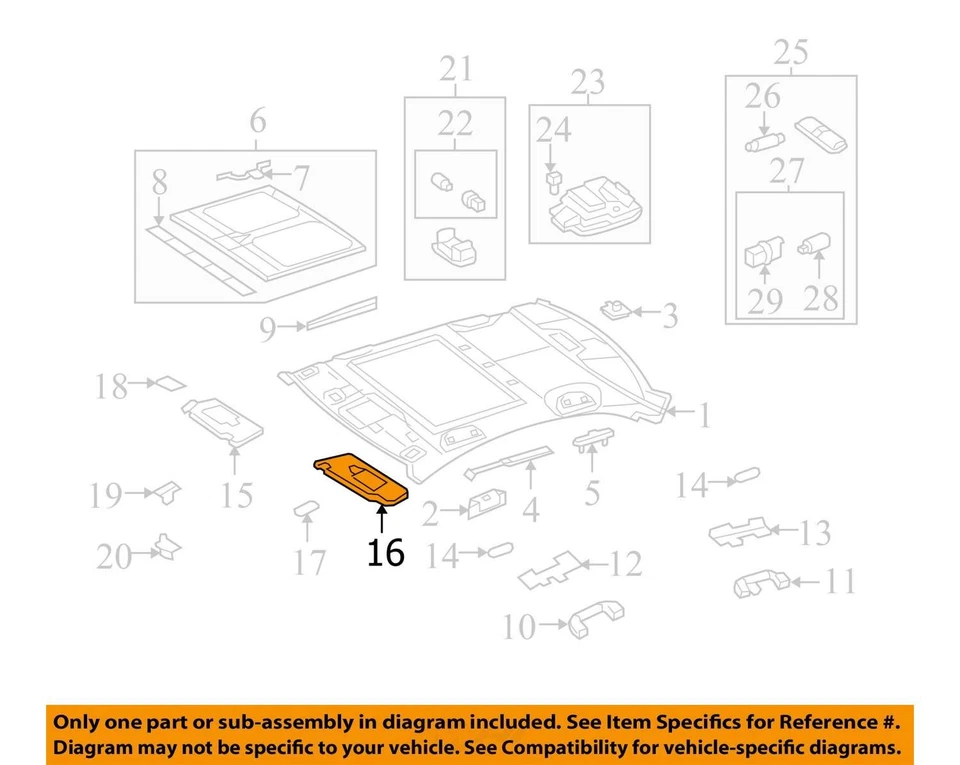 Espejo retrovisor derecho parasol para pasajero Mercedes-Benz C300 2008-2014 TID6H Foto 3 de 4