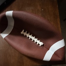 Brown Football with White Stripes and Laces