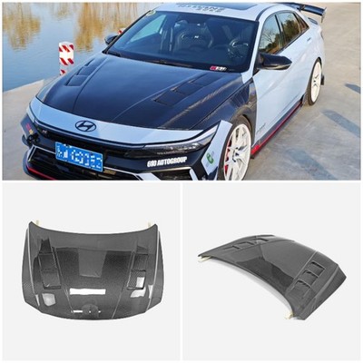 For Elantra/Avante (CN7) Facelift 23+ AM Type Carbon Front Vented Hood Bonnet
