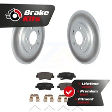 Rear Coated Disc Brake Rotor & Ceramic Pad Kit For 2017-2019 Kia Cadenza Limited