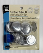 Dritz Craft Cover Button Kit 1-1/8   2.85cm 114-45 Sewing Crafts Crafting NEW