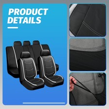 For Toyota For Rav4 Car Seat Covers 5-seats Front Rear Protection Black Silver