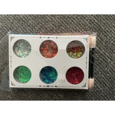Color Gel Glitter 6 Color Palette Nail Hair Body Festival DIY Party Materials