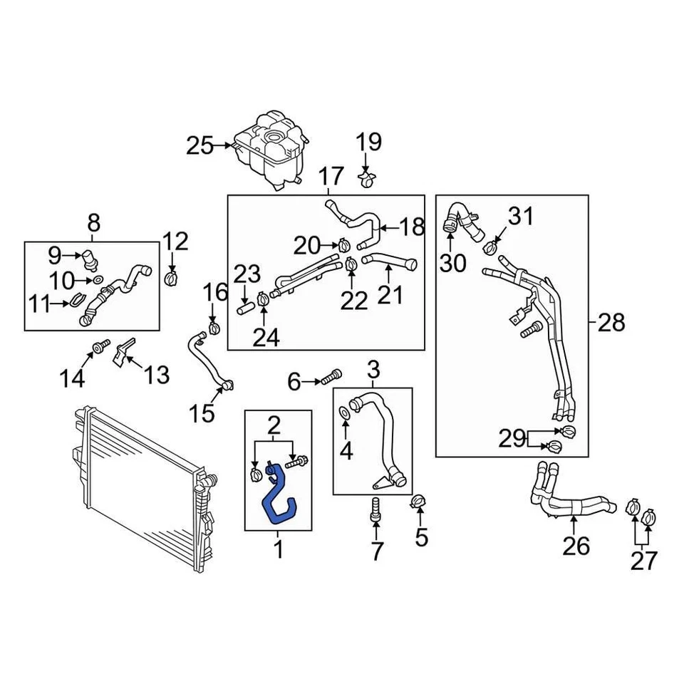 For Porsche Cayenne 2011-2018 Porsche 95810640111 Upper Radiator Coolant Hose Foto 3 de 4