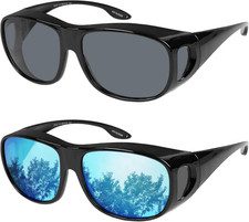Fit over Wrap Sunglasses Polarized Lens Wear over Eyeglasses 100 UV Protection