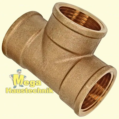 T-Stück aus Messing Innengewinde IG x IG x IG Abzweig Gewindefitting