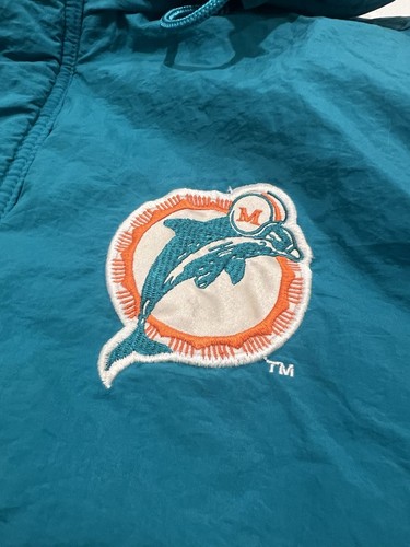Vtg Reebok NFL Pro Line Miami Dolphins Puffer Jacket XXL - Picture 2 of 7