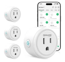GHome Smart Plug, WiFi Smart Plugs Compatible with Alexa and Google Home - white