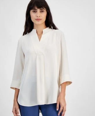 Anne Klein Womens Pleat-Front 34-Sleeve 91308849125 LARGE RT $89.0