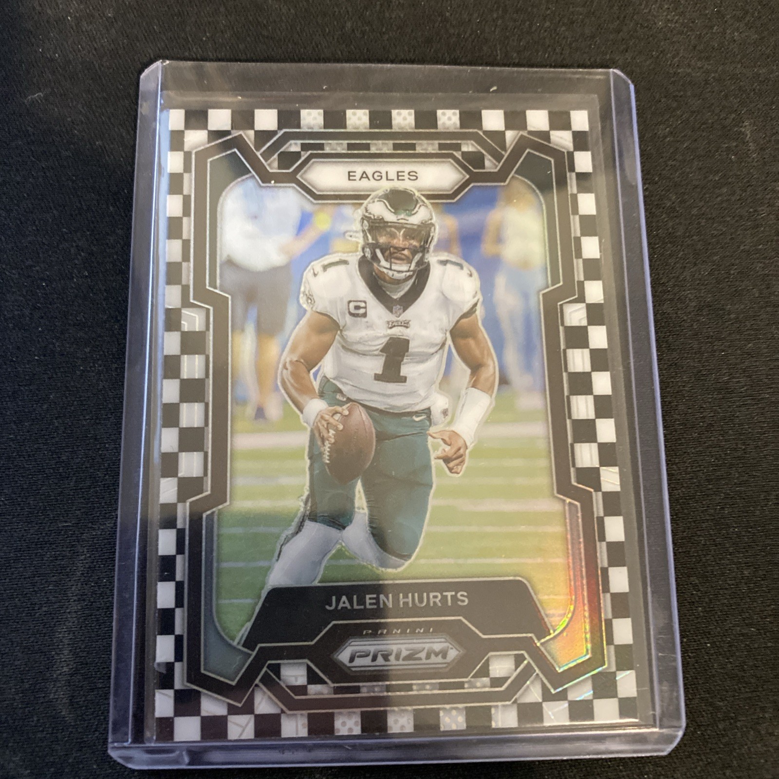 2023 Panini Prizm Black & White Checker #244 Jalen Hurts Eagles SP