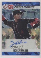 2021 Leaf Pro Set Metal 1990 Base Blue Crystals 5/25 Noelvi Marte Auto qf8