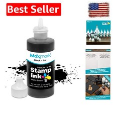 Refill Ink with Control Tip Bottle for Self-Inking Stamps, Black Color - 1 oz.