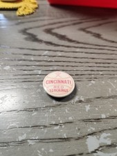 1950's MLB 1.25'' Baseball Cincinnati red stockings pin