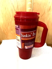 Dunkin Donuts Dunkin' Daily Brews 24 oz. Travel Mug Whirley Made in USA Used