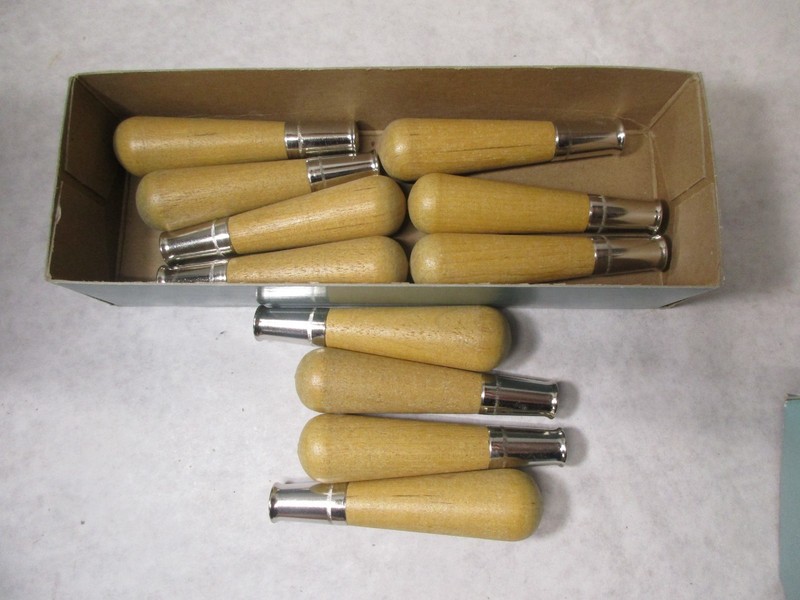 NEW ~ Nicholson #4 Wood File Handles. Set of 11 handles. 3-3/4" x 15/16"