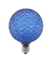 LEDG50E12-BLUE  Christmas LED Bulb 2" Diameter E12 Base