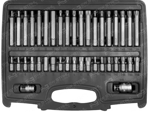 Swstahl Set Schraubendreher-Einsatz (Bits) 04470L Chrom-Vanadium-Stahl-image