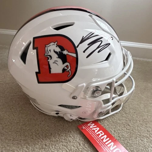 Bo Nix Denver Broncos SpeedFlex Helmet Signed Original NFL 2023 Autographed