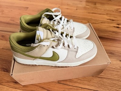 Nike Dunk Low Colorblock White Olive Beige Men's Low Top Sneakers