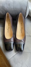 Salvatore Ferragamo Womens Pumps Logo Black P...