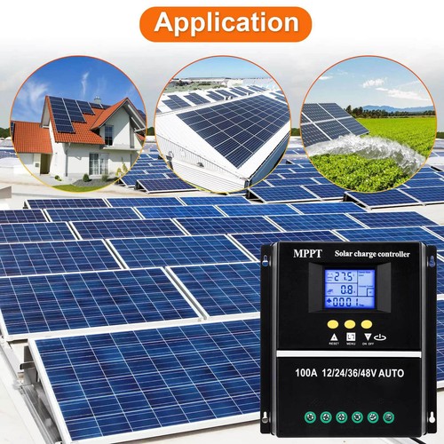 Black 100A MPPT Solar Charge Controller LCD 12V/24V/36V/48V Auto PV Regulador - Picture 7 of 20
