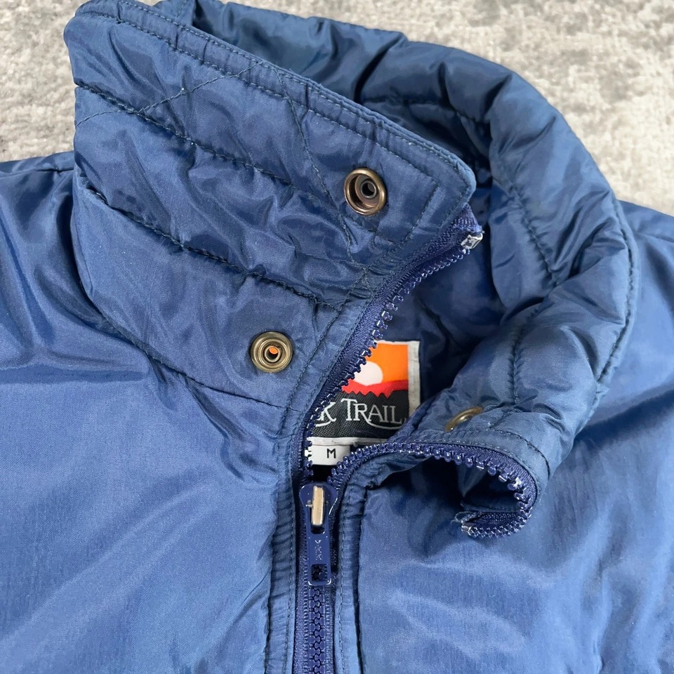 Vintage Ozark Trail Puffer Vest Mens Medium Blue Full Zip 90s Y2K Hiking Outdoor - Image 4 of 4