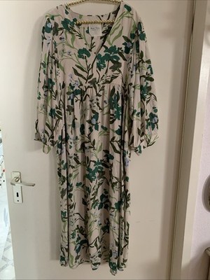 Part Two Damen Kleid Lang Gr. 42 Mehrfarbig GRÜN WIE NEU Kleid  Dress Lang 120cm