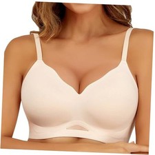 Womens Bras for Women Wireless Comfort Full Coverage Mesh Large Nude