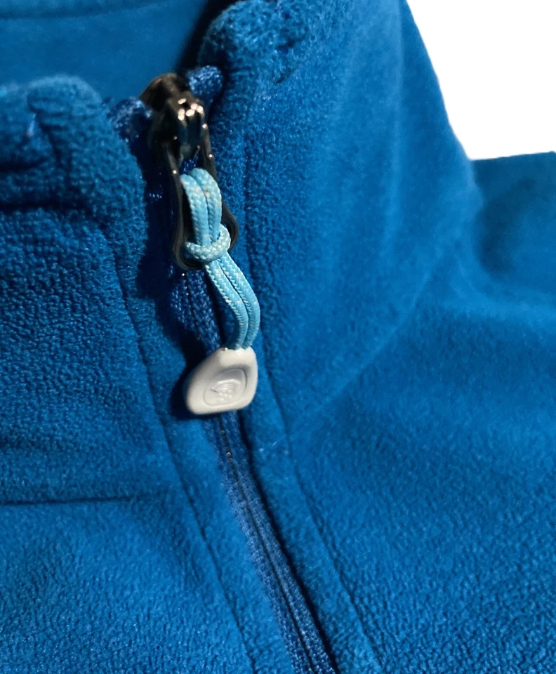 Womens Mountain Hardwear Fleece Jacket Size-Small Blue 1/4 Zip Funnel Neck - Image 3 of 4