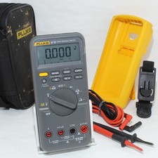 Fluke 87-V 87V True RMS Handheld Digital Multimeter BUNDLE w/ Leads, Case + Bad